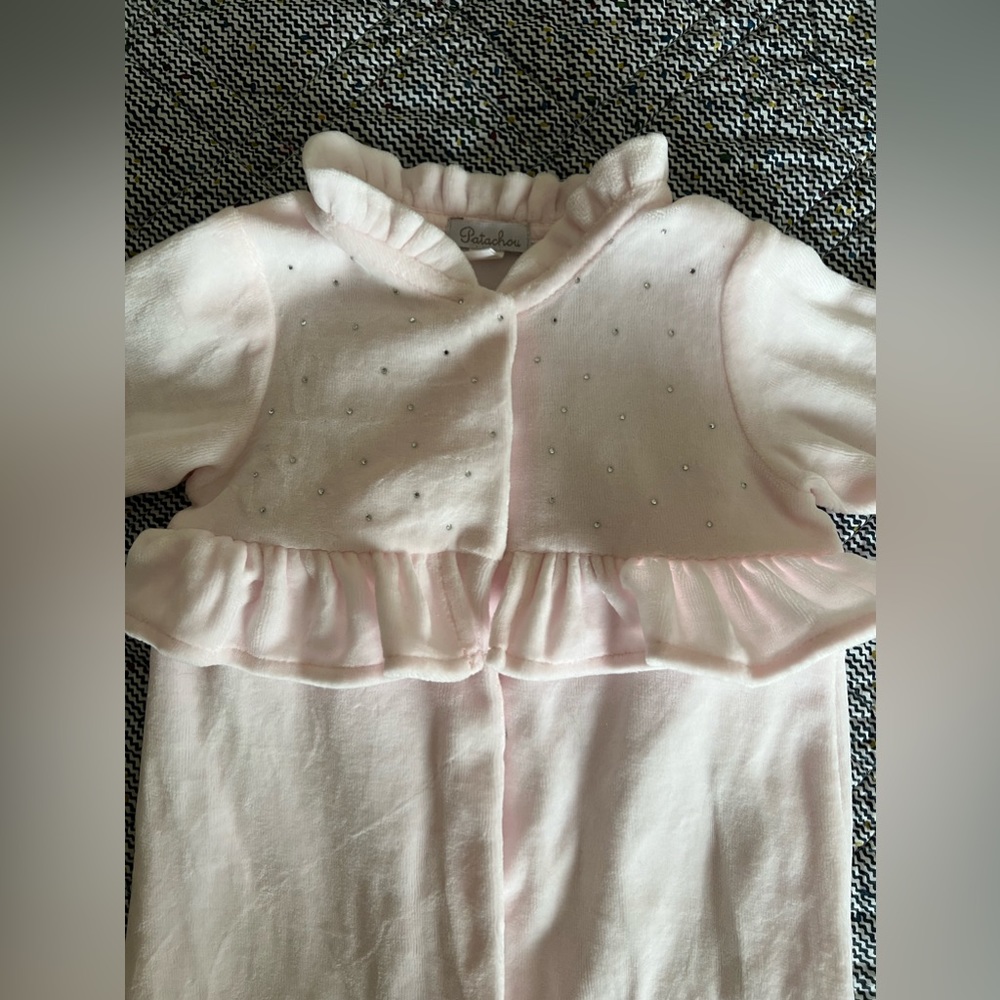 Patachou Baby Girl Cotton One-Piece, Light Pink, 6 Months - Picture 3 of 6